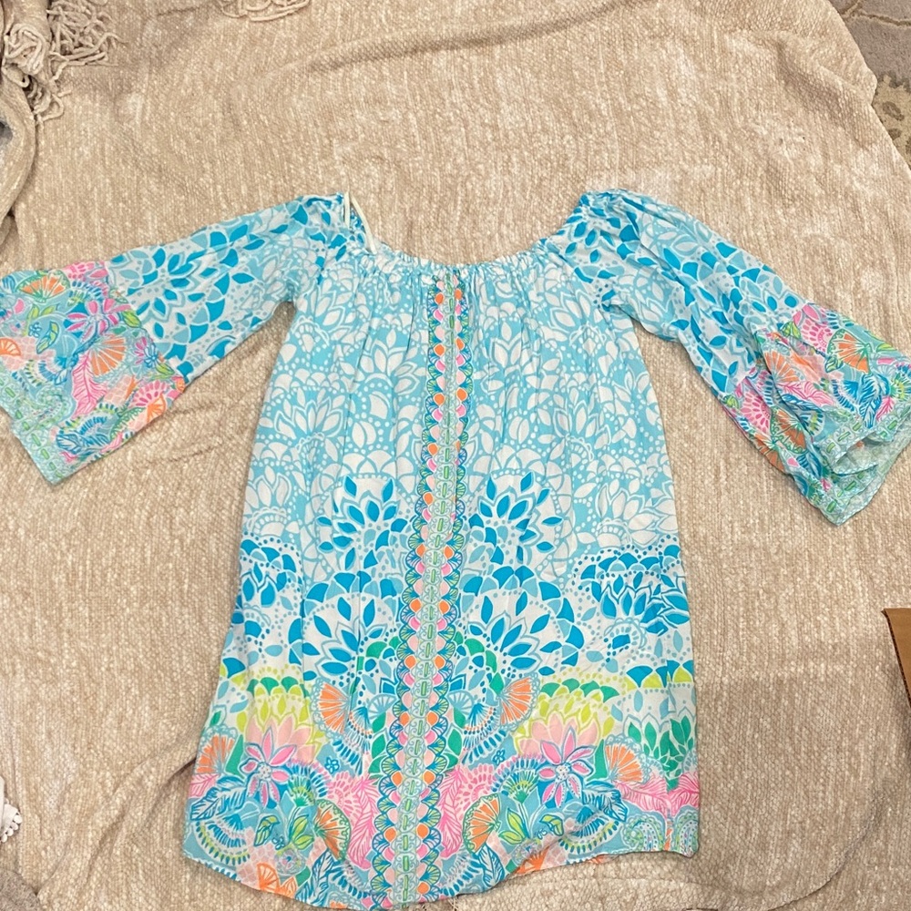 Lilly Pulitzer Blue and Pink Floral Dress